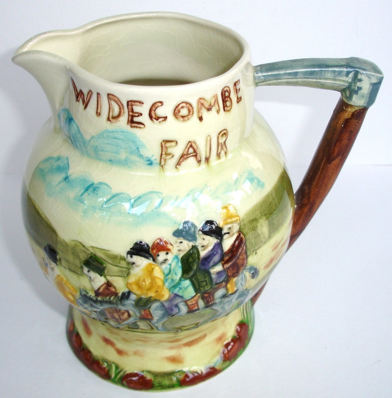 1950s Widecombe Fair Vintage Jug Vintage Water Pitcher Vintage Tableware Uncle Tom Cobley and All image 2