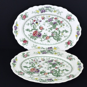 Chinese Garden Crown Ducal 2 Vintage Plates Vintage Meat Plate Small Platter Vintage Plate Vintage Floral Plate Richardson