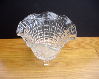 1940s Glass Vase Vintage Glass Vase Art Deco Glass Vase with a fantastic cone shape