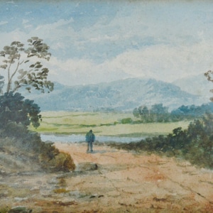 Cumberland Vintage Watercolor Painting Irish Painting Landscape Painting Vintage Art OOAK Painting Watercolor Painting