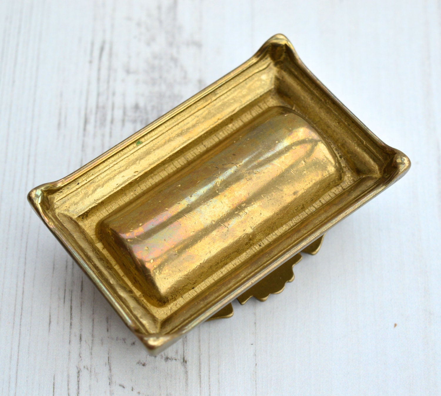 Vintage Postage Stamp Holder Brass Inkwell Vintage Ink Pot Etsy UK