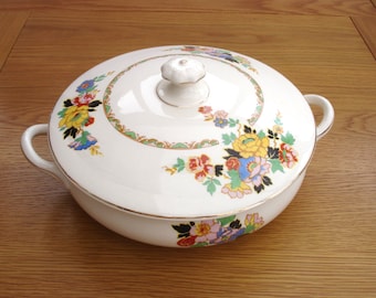 1900s Art Nouveau Arthur Wilkinson Edwardian Casserole Tureen Vintage Vegetable Dish Vintage Server Vintage Tableware