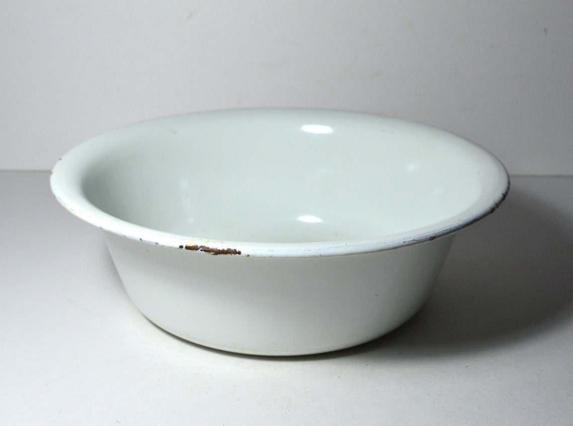 1950s Enamel Bowl Vintage Enamel Wash Bowl Vintage Enamel Etsy UK
