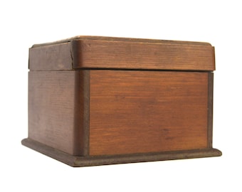 Vintage Wooden Box Vintage Tinket Box Vintage Utility Box Storage Housewares Home Decor