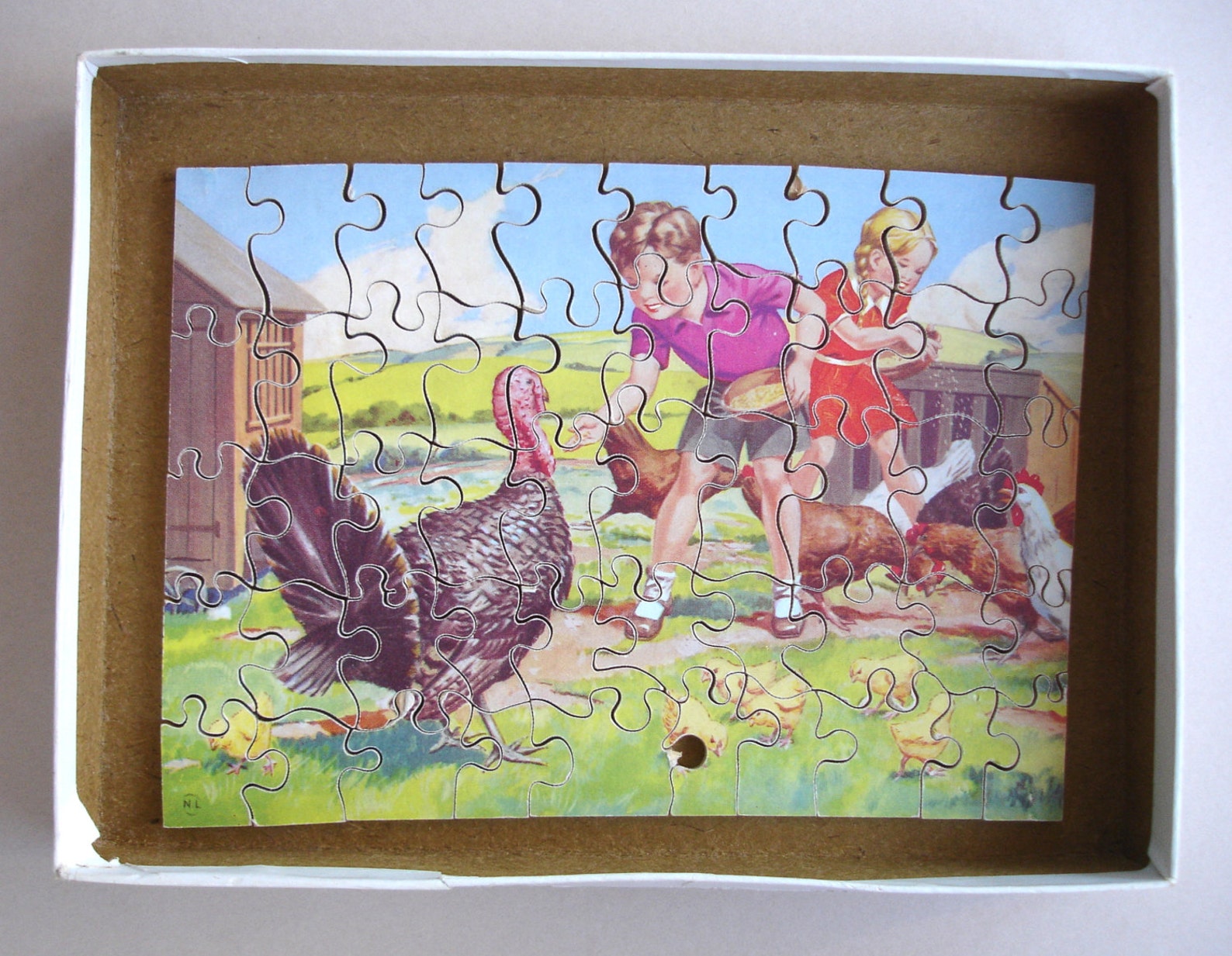 1930s Childrens Victory Jigsaw Puzzle Plywood Vintage Toy Vintage Game