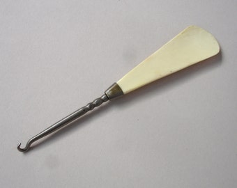 Edwardiansk stålknappkrok Ben Vintage knappkrok Vintage accessoarer Vintage klädsel