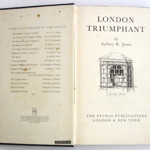 1941 London Triumphant by Sydney R Jones Published by The Studio Publications of London & New York in 1941 First Edition