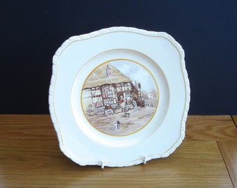 1950s Plate The Plough New Hall Hanley Public House Decorative Plate Vintage Plate Vintage Home Decor