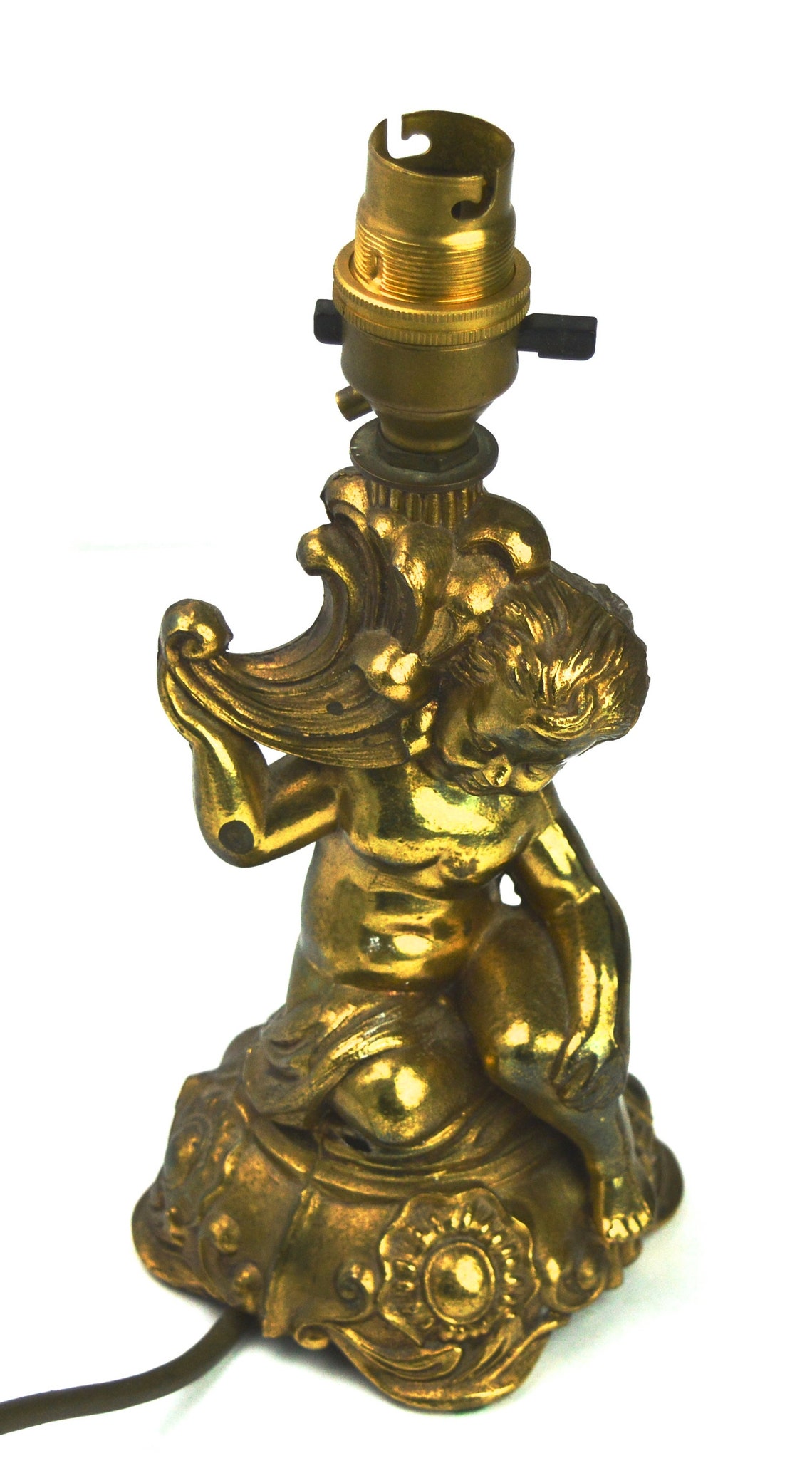 1960s Cherub Brass Cherub Lamp Stand Vintage Lamp Base Vintage Etsy