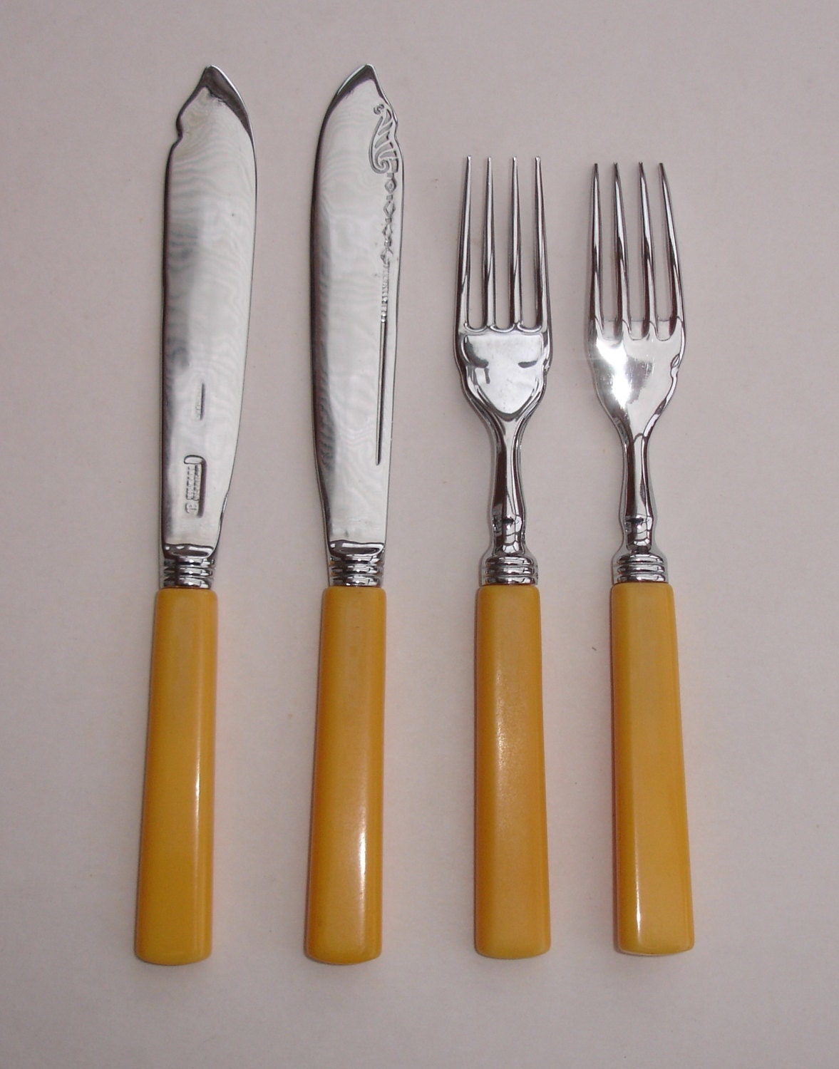 Set of Fish Knives and Forks Vintage Flatware Vintage Cutlery Etsy