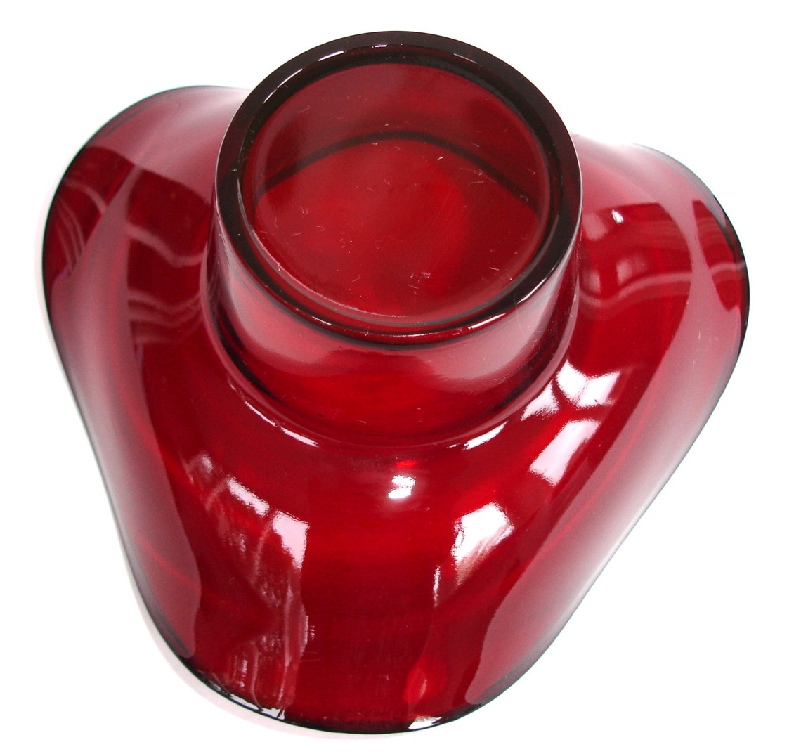 Fluted 1970s Red Retro Glass Candle Holder Retro Red Glass Etsy UK