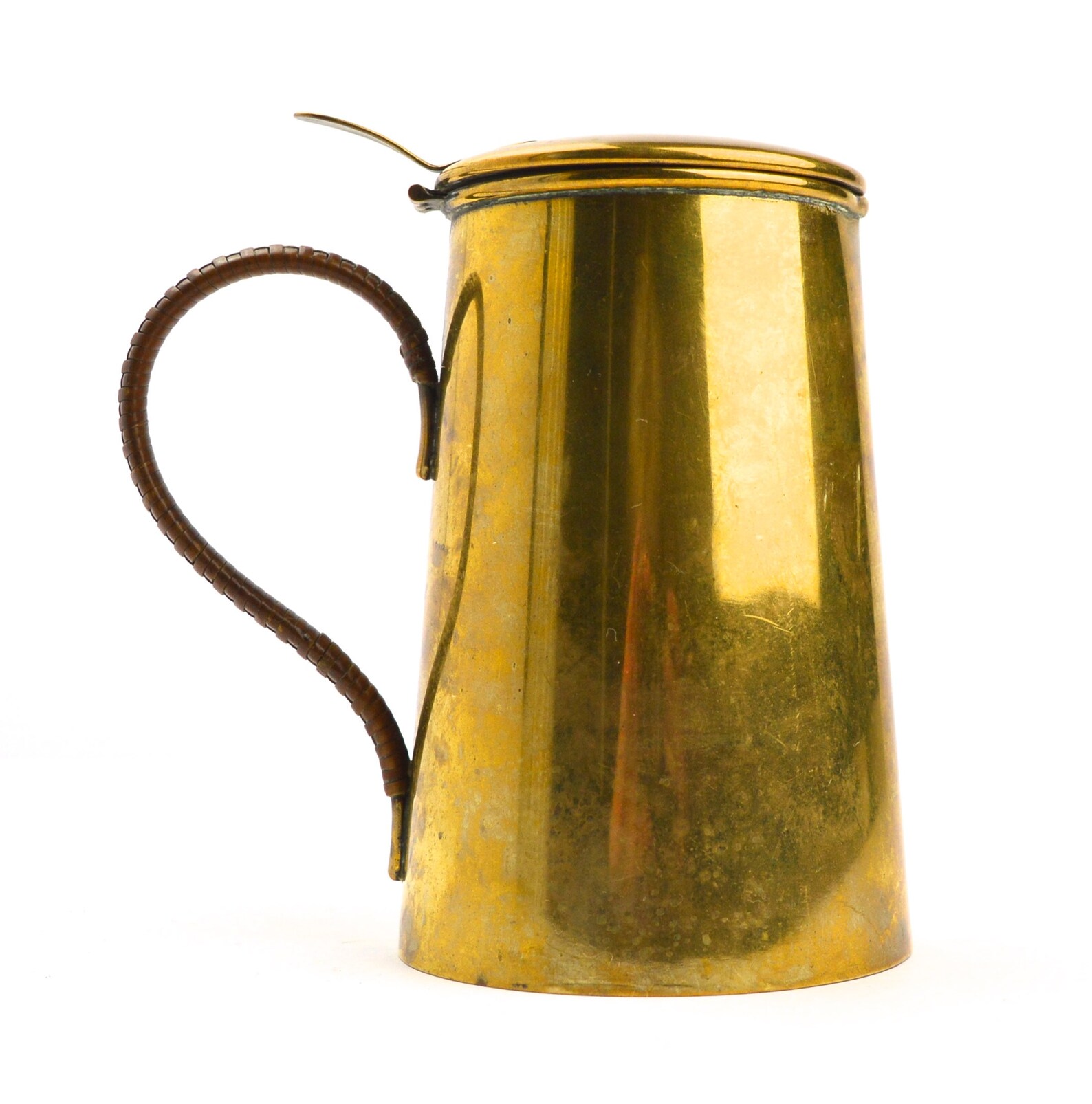 1940s Brass Jug Vintage Water Pitcher Vintage Lidded Jug Brass Jug