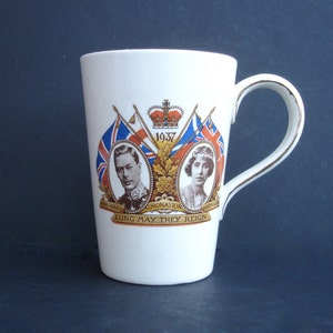Coronation Mug Vintage Cup 1937 Coronation of Their Majesties King George VI and Queen Elizabeth