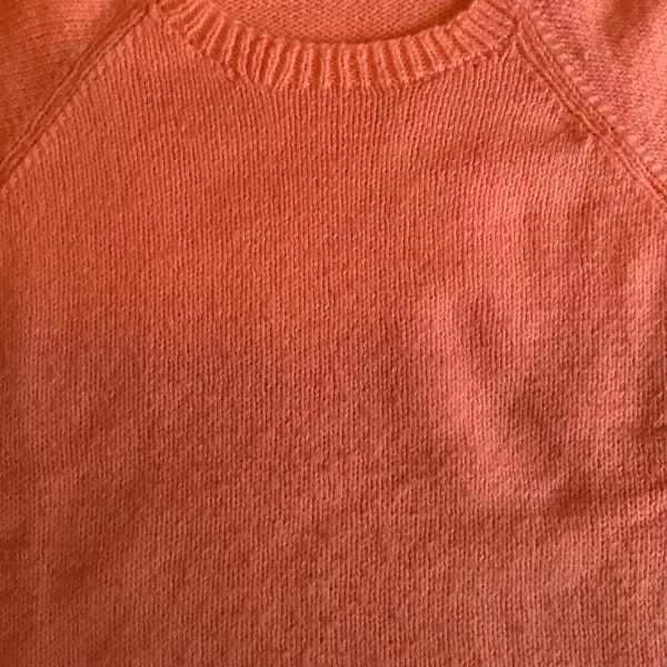 Vintage Hand Knitted Acid Peach Jumper Sweater