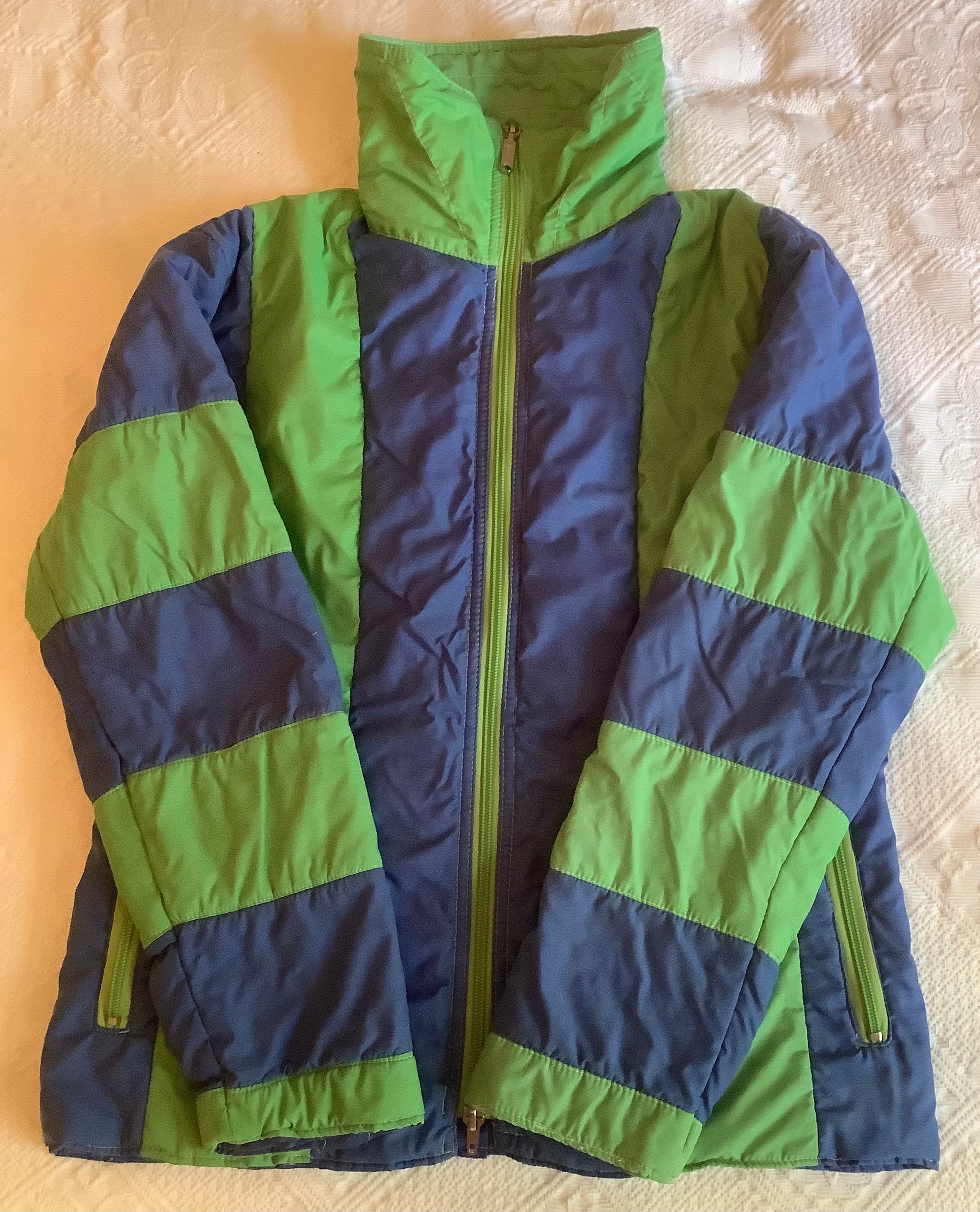 Workwear Hooded Jacket in Green and Blue Stripe - Etsy