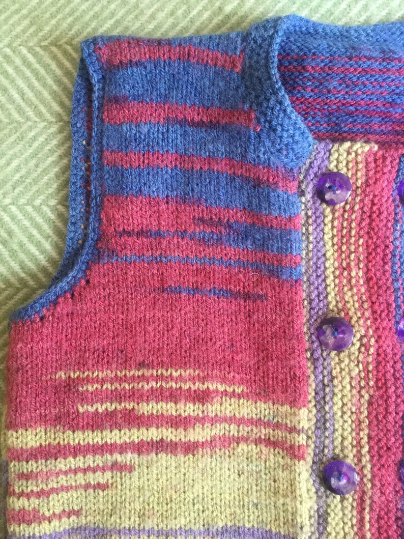 Hand Knitted Nordic Sleeveless Cardigan Waistcoat Vest Tank Top