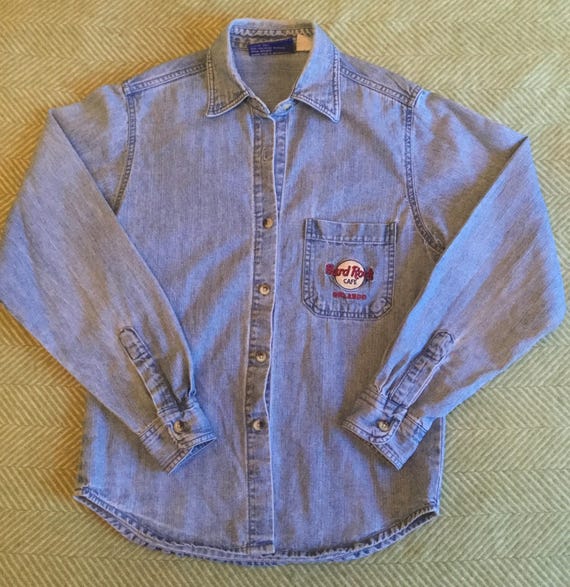 hard rock cafe denim shirt