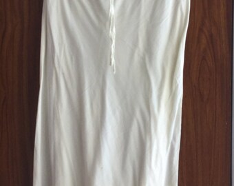 Vintage Blassgelbes Sommerkleid aus Volksbaumwolle