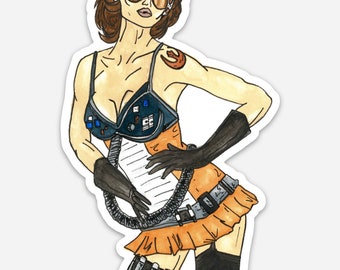 Lady Rebel Pilot - Pin-Up Style Star Wars Inspired Lingerie Sticker