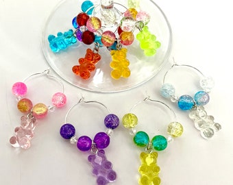 Gummy Bear Wine Charms