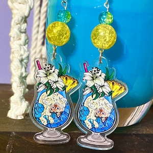 Kolczyki Cocktail Cat - Blue Hawaiian - Flame Point Syjamski Kot „Daisy”