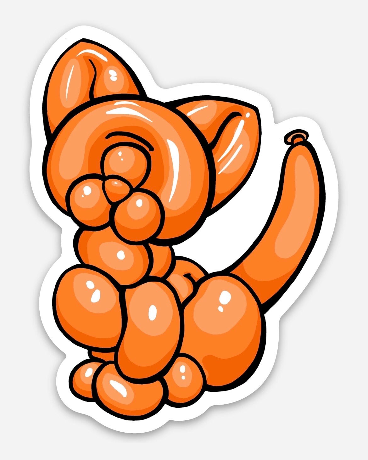 Dabloons Cat Sticker Balloon Cat Sticker - Etsy