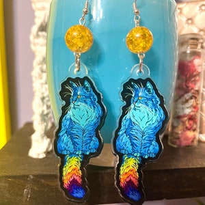Chakra Tail Cat Earrings