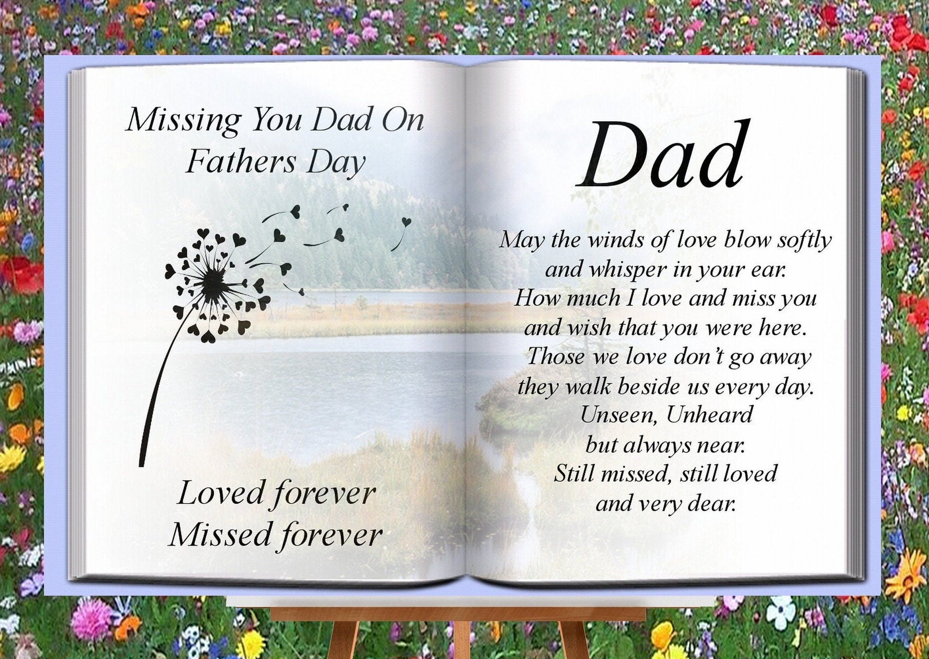 Heavenly Father's Day Memorial Grave Card Fathers Day Etsy UK