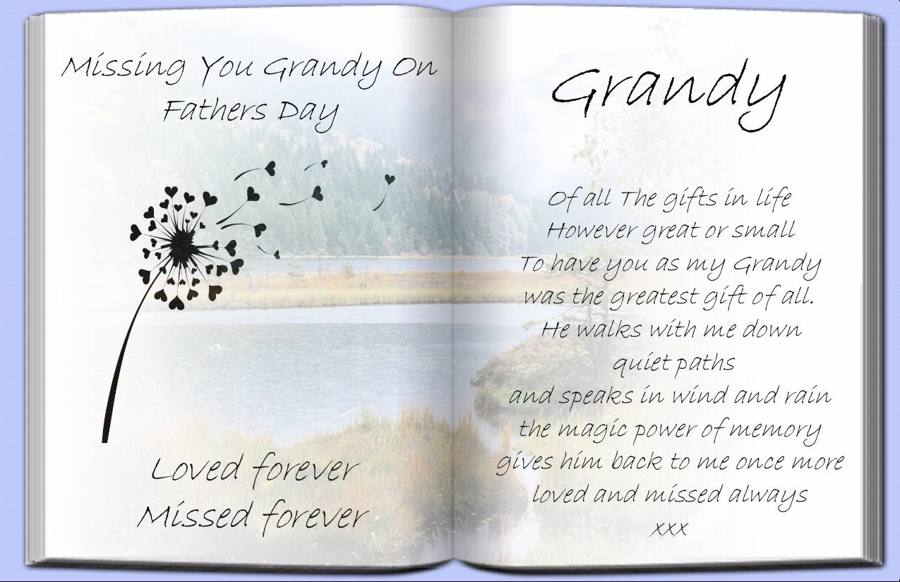 Heavenly Father's Day Memorial Grave Card Fathers Day Etsy UK
