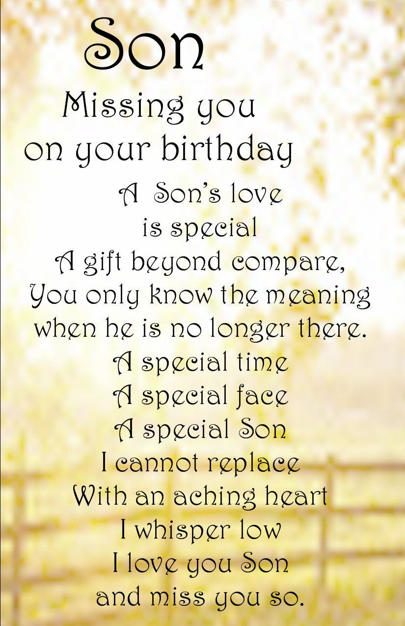Birthday Card Memorial Grave Waterproof Card Missing You on Etsy UK