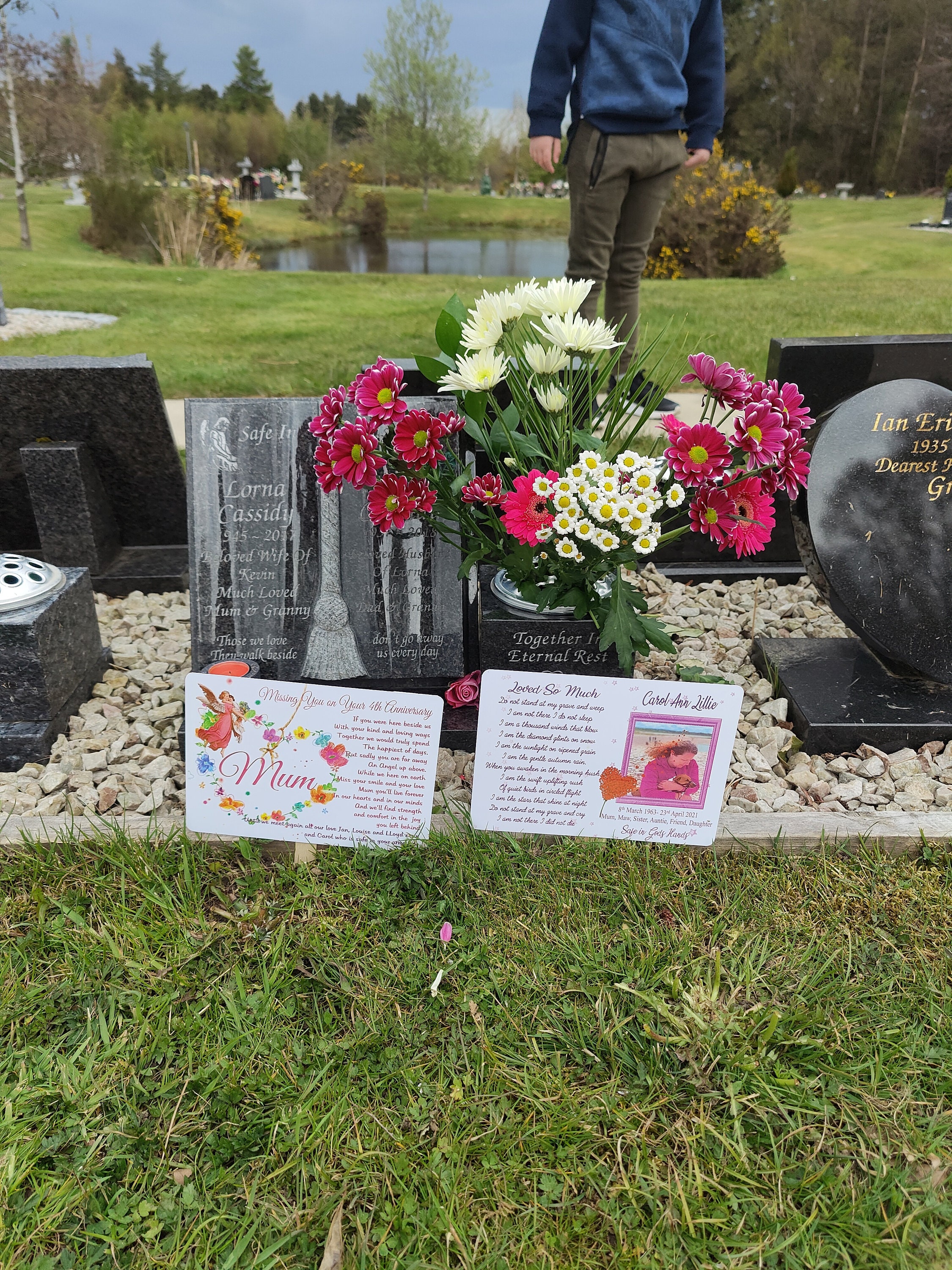Waterproof Memorial Grave Card Graveside Keepsake NAN 