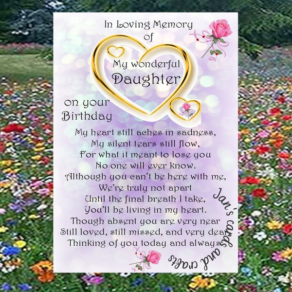 F02 Heavenly Memorial Grave Card, Decoration Plaque, In loving memory of Mum, Funeral Memorial Card, Waterproof Card for Graveside, Mom,