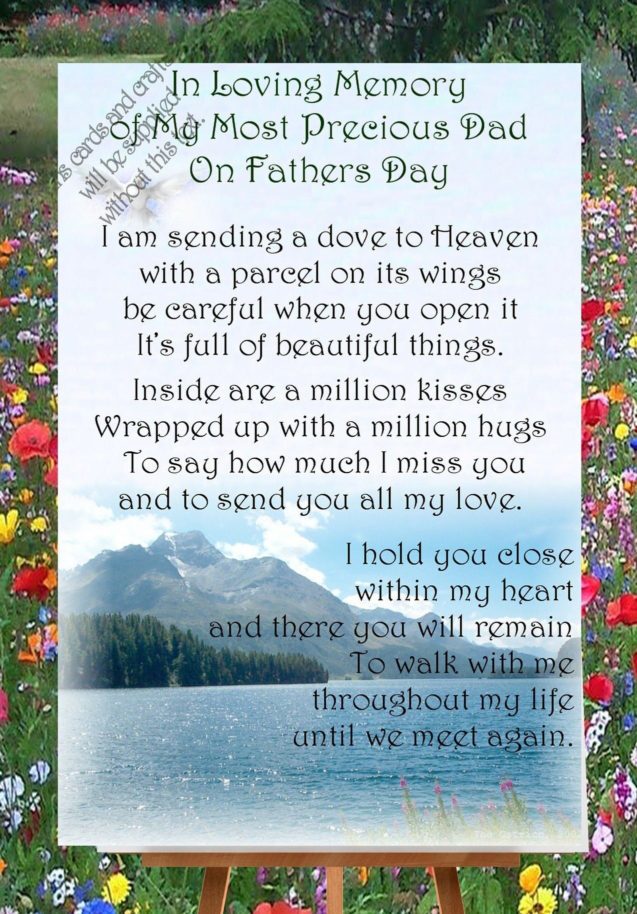 Heavenly Father's Day Memorial Grave Card Fathers Day Etsy UK