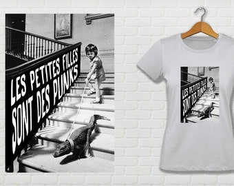 Little girls are punks Men's or women's t-shirt (fitted cut)