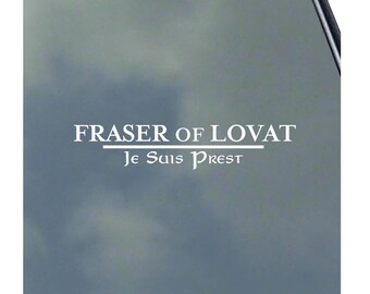Fraser of Lovat Scottish Clan Line Text vinyl sticker Truck Car Computer Scottish