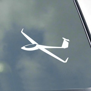 Sailplane Pilot in Action Vinyl Sticker Decal by KLO Graphics Gliding Glider Aircraft