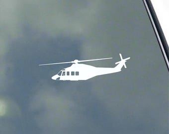 AW139 Pilot Side View Vinyl Sticker Decal by KLO Graphics VIP Corporate Transport Fire Fighting Offshore