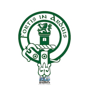 MIDDLETON CLAN CREST vinyl sticker Truck Car Computer Scottish Tartan