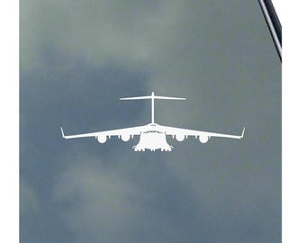 C-17 Globemaster III Pilot Front View Vinyl Sticker Decal by KLO Graphics Air Force Transport Airdrop Crew Veteran