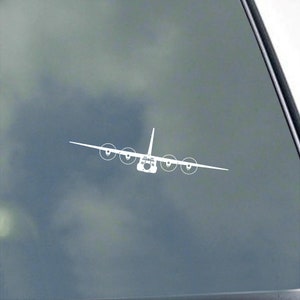 C-130 Hercules Pilot Front View in Flight Vinyl Sticker Decal Air Force Military Transport Crew