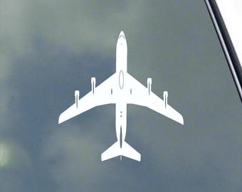 E-6B Mercury Pilot Top View Vinyl Sticker Decal E-6 E6 Navy Veteran Command and Communications 707-300 Looking Glass