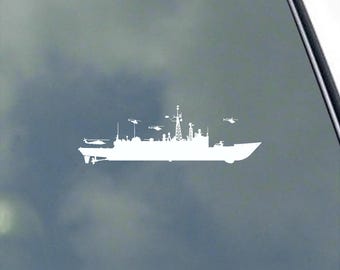 Perry Class Missile Frigate Vinyl Sticker Decal by KLO Graphics USA Navy Crew Veteran Oliver Sailor