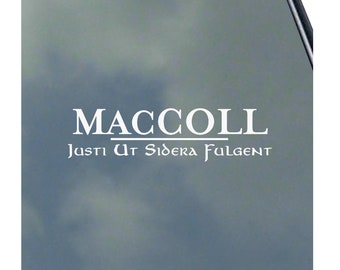 MACCOLL CLAN CREST Line vinyl sticker decal Truck Car Computer Scottish Celtic