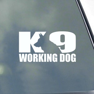 K9 Working Dog Emblem Vinyl Sticker Decal Military Police Search and Rescue Bomb Squad Service Trainer