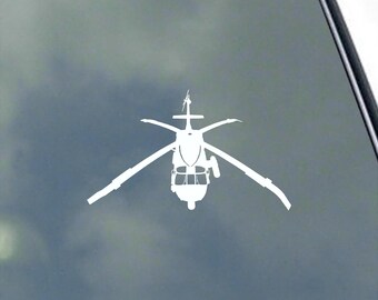 MH-60T Jayhawk Pilot Top-Down View Vinyl Sticker Decal Crew MH-60 S-70 Coast Guard Veteran Border Patrol MH60