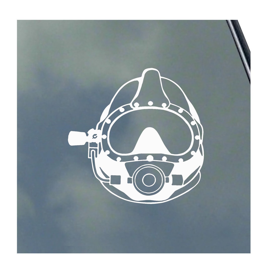SATURATION DIVER Helmet - Modern Vinyl Sticker / Decal Deep Sea Ocean ...