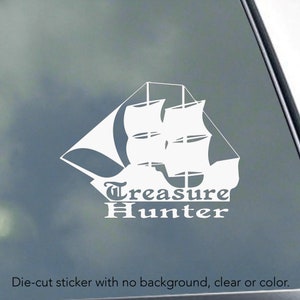 TREASURE HUNTER Sticker Wrak Duik Duik Duik Explorer Auto Vrachtwagen Boot Ramen