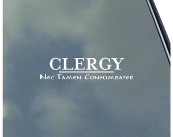 Clergy Scottish Clan Line Text Vinyl Sticker Decal by KLO Graphics Highland Clergy Priest Tartan Clark Family Occupational