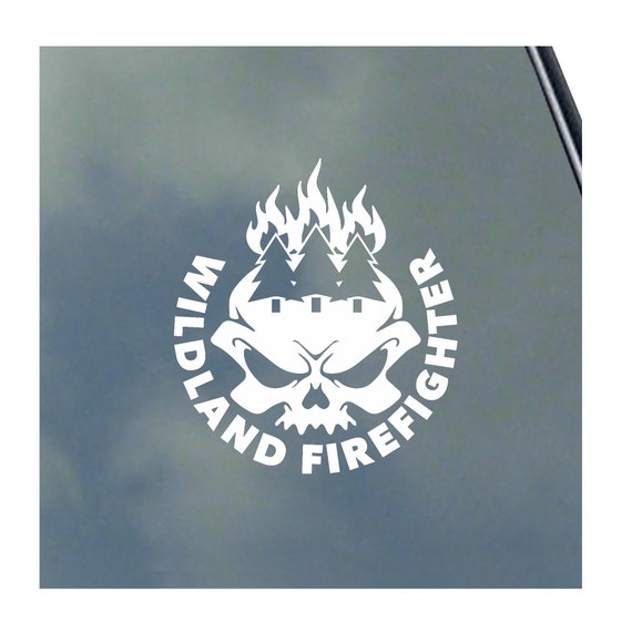 Wildland Firefighter With Drip Can Vinyl Sticker Decal Proud