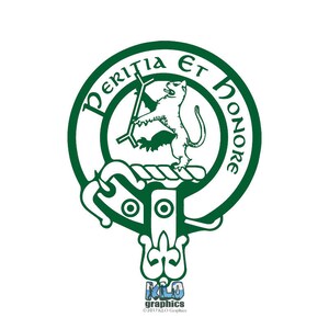 McGEACHIE CLAN CREST vinyl sticker decal Truck Car Computer Scottish Tartan